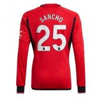 Manchester United Jadon Sancho #25 Domáci futbalový dres 2023-24 Dlhy Rukáv